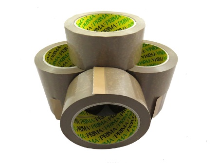 6 x Rolls Of Heavy Duty PRIMA Brown Vinyl Packing Tape 48mm x 66M